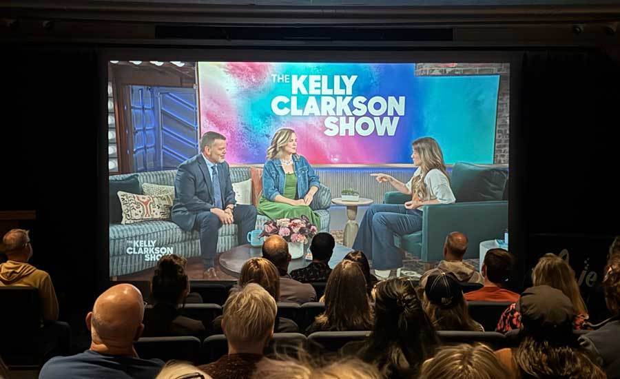 Superintendent Hattrick and Executive Director of ASF, Erika Thompson, being interviewed by talk show host, Kelly Clarkson