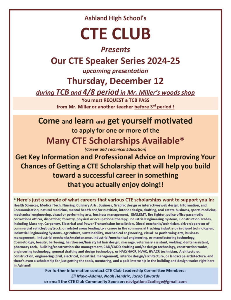 CTE Club Presents