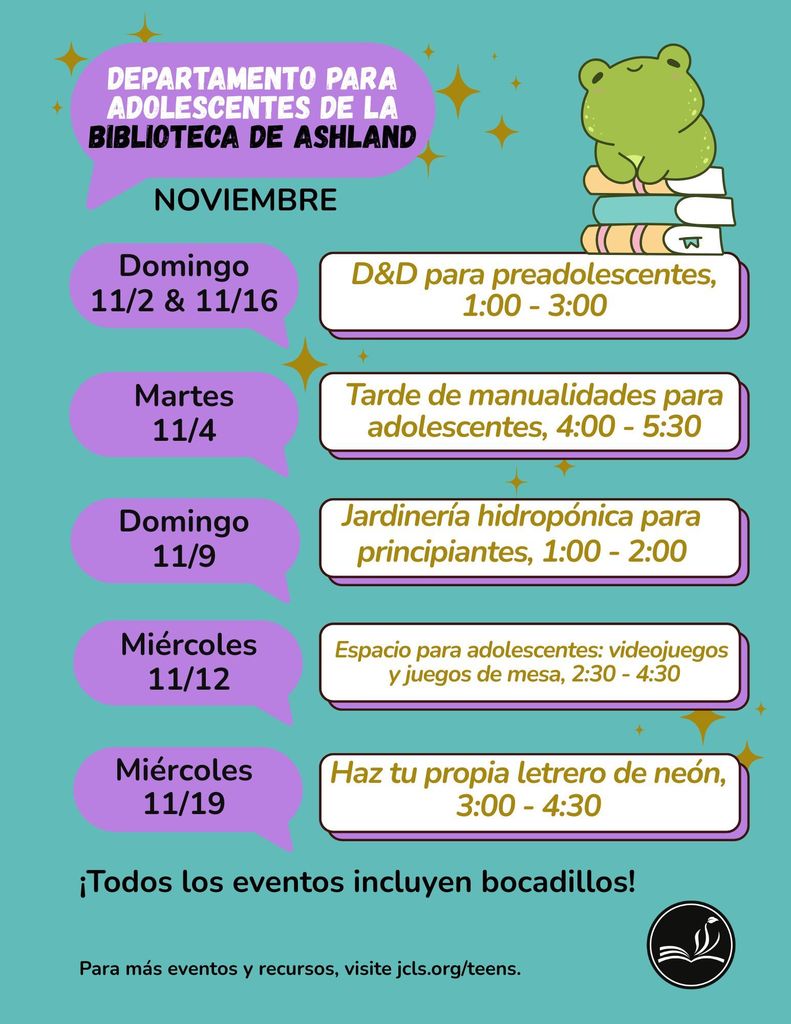 Teen Library Events  Spanish