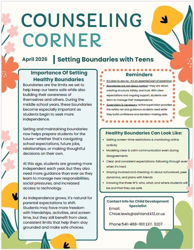 Counseling Corner April 2026