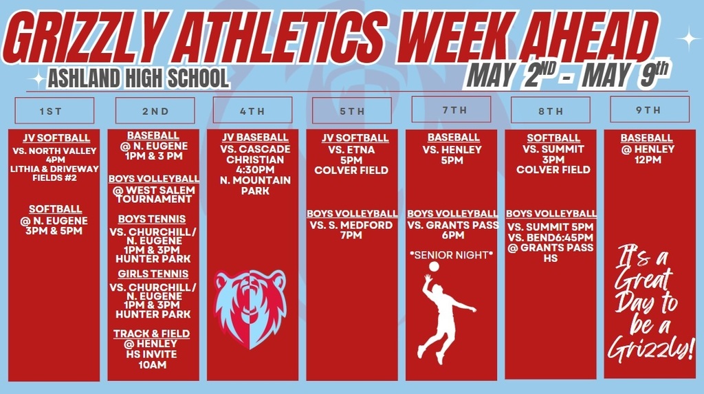 Grizzly Athletics Week Ahead!