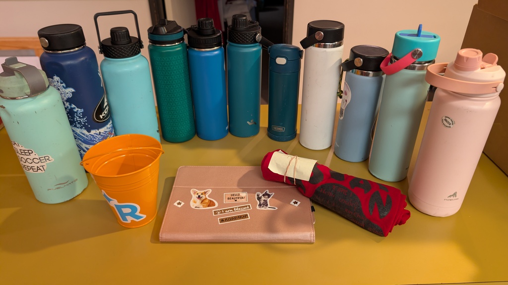 water bottles