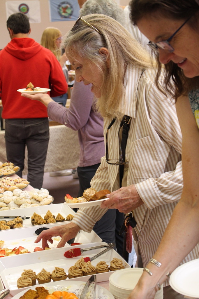 Retirees and staff plating up