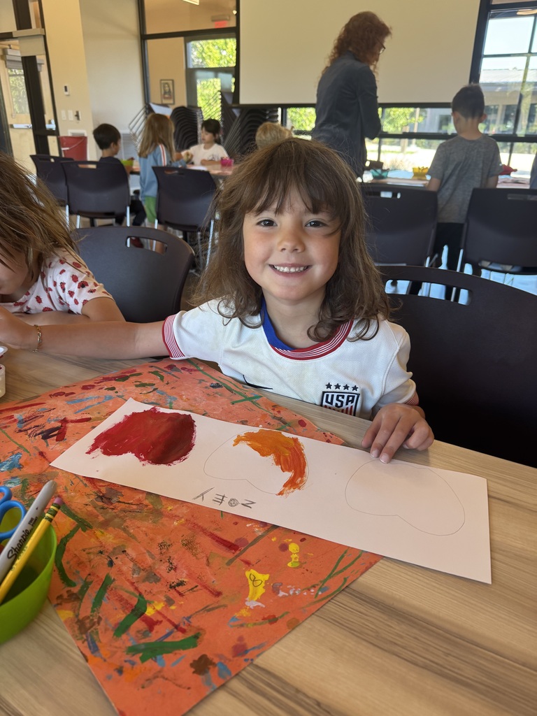 Student with her art