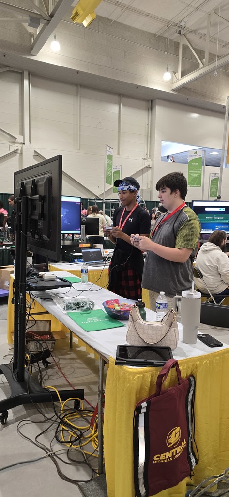 Students are playing video games.