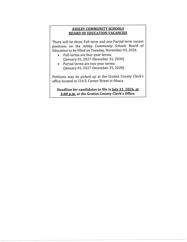 Board Vacancies
