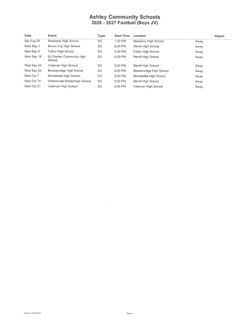 schedule