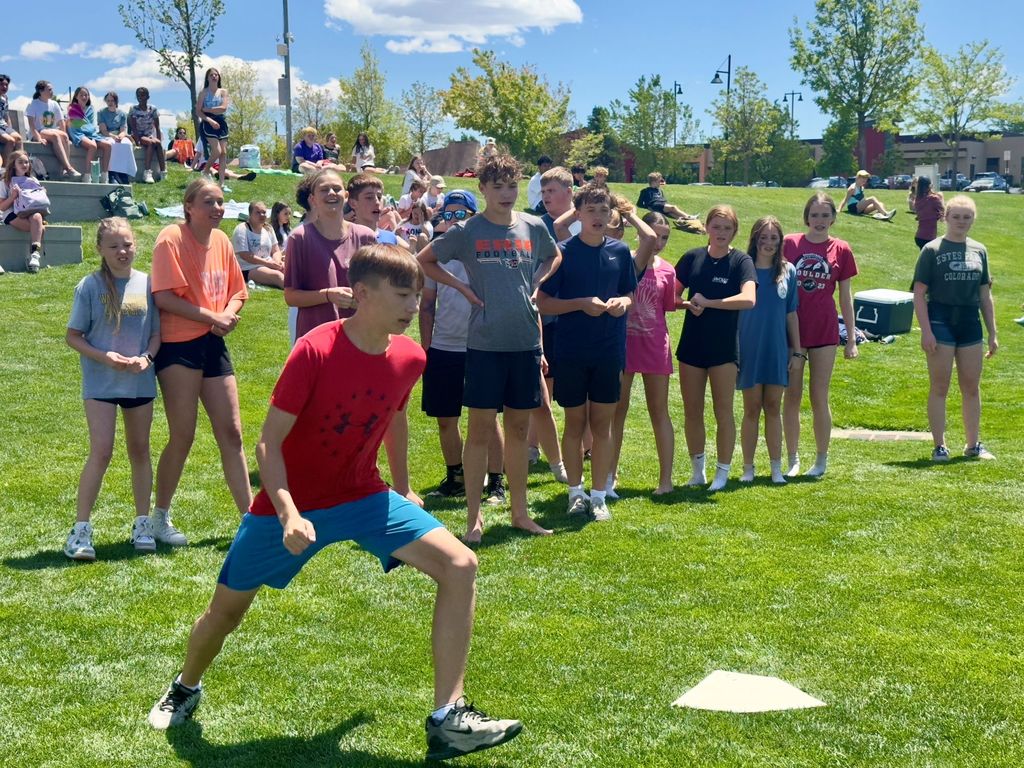 8th grade vs  staff kickball tourney