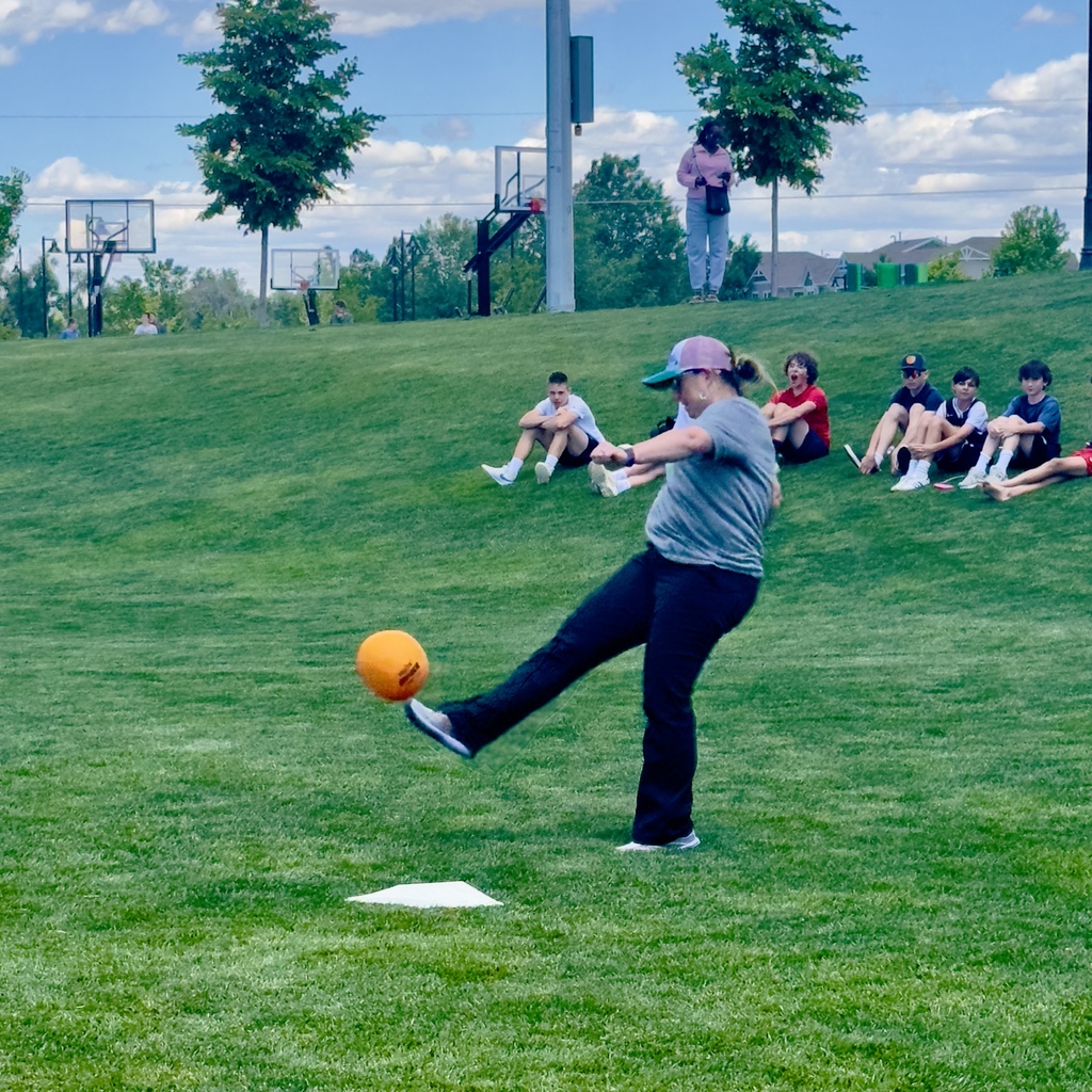8th grade vs  staff kickball tourney