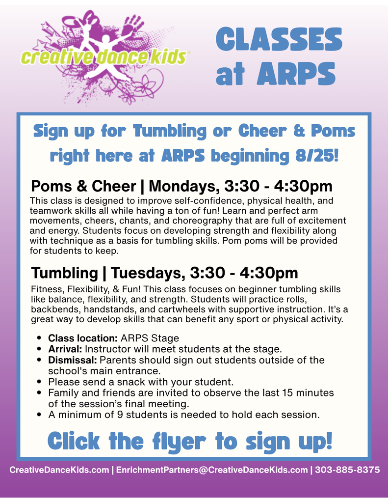 Pom and Cheer and Tumbling Flyer