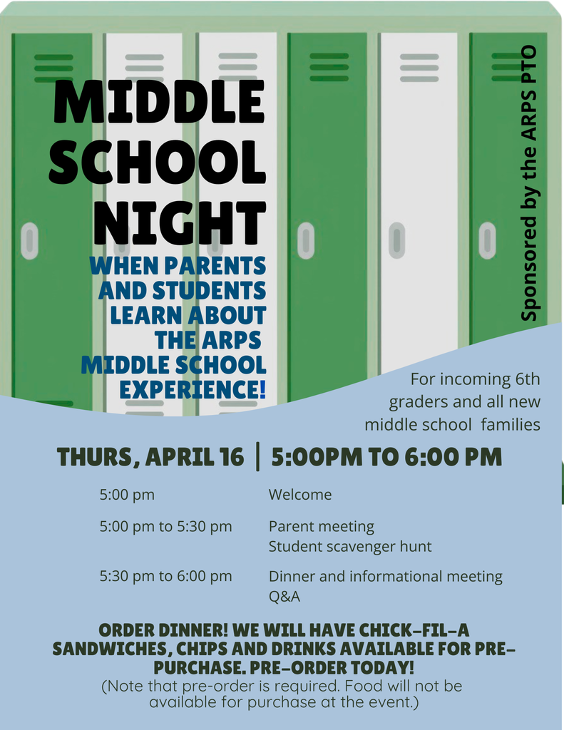 middle school night flyer
