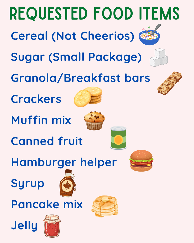 food drive items needed