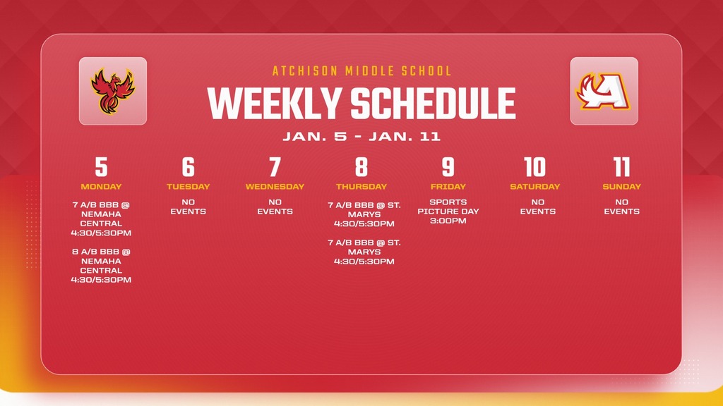 AMS WEEKLY SCHEDULE - 2025-26 8840346