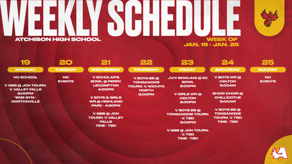 AHS Weekly Schedule