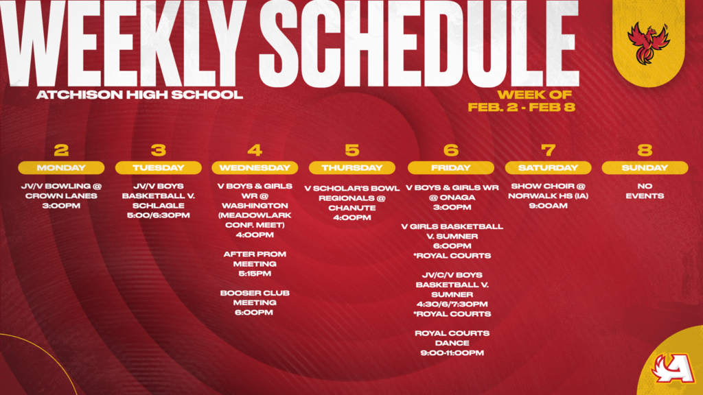AHS Weekly Schedule