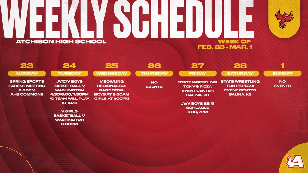 AHS Weekly Schedule