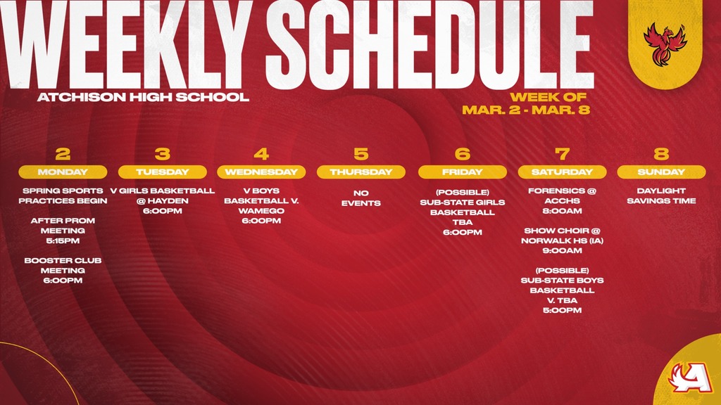 AHS Weekly Schedule