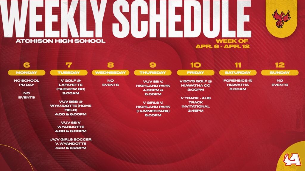 AHS Weekly Schedule