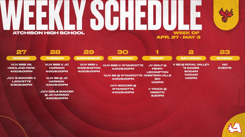 AHS Weekly Schedule