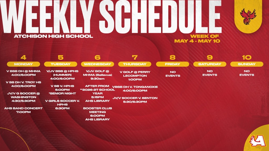 AHS Weekly Schedule