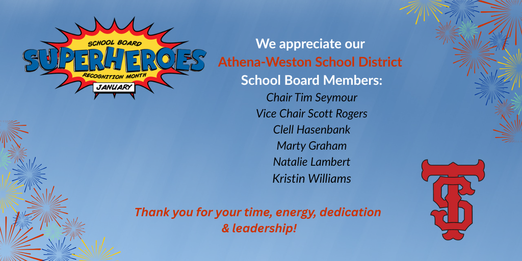 school board recognition month graphic in blue