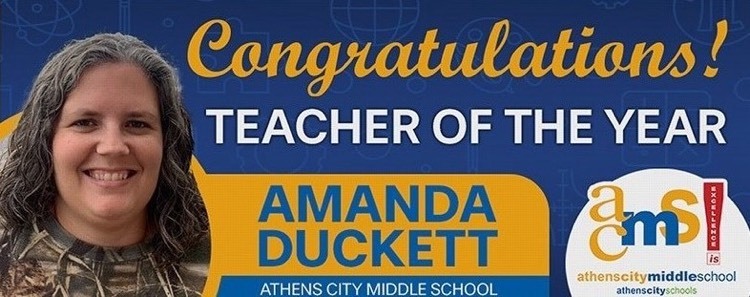 ACMS Teacher of the Year- Amanda Duckett | Athens City Schools