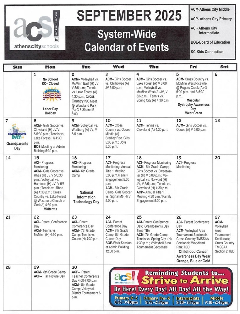 sept calendar