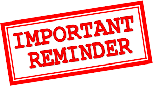 important reminder
