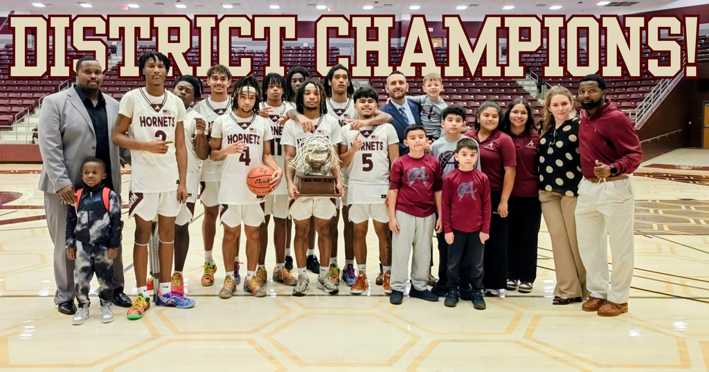 Photos of boys basketball team standing in gym with a trophy and coaches and coaches' kids.