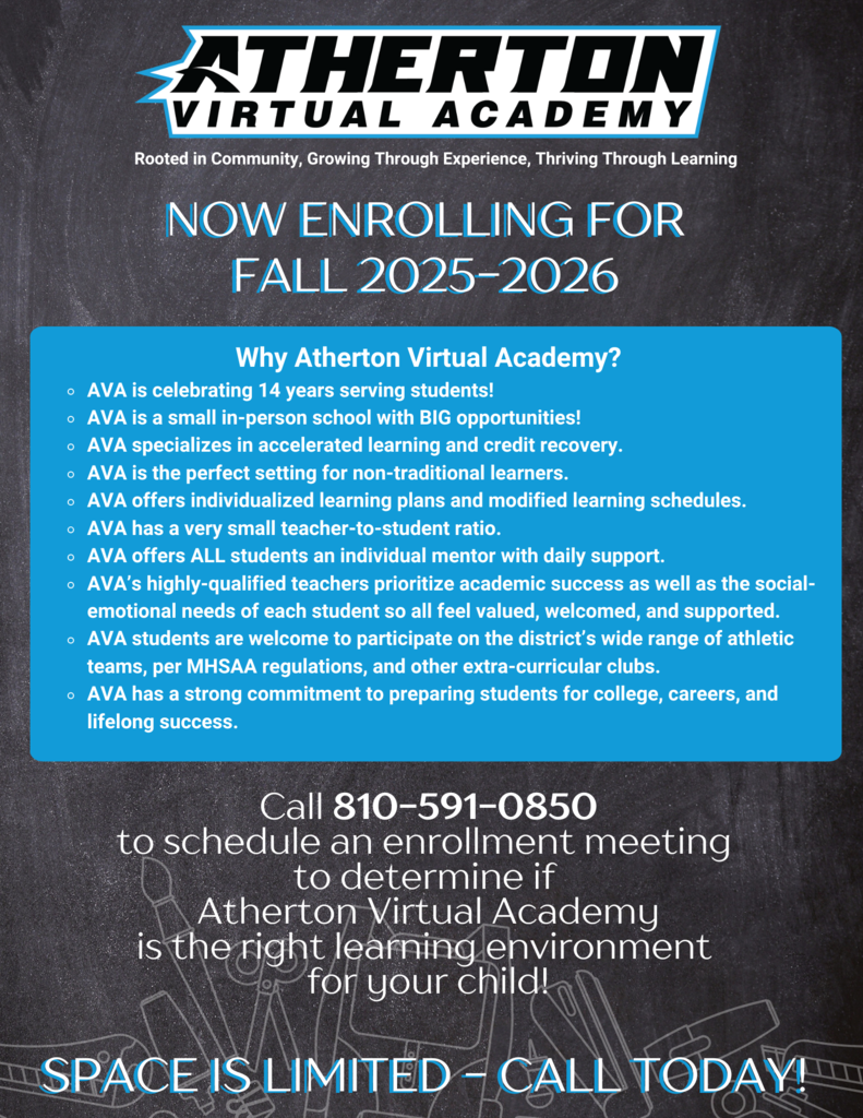 2025-2026 AVA Fall Enrollment Flyer