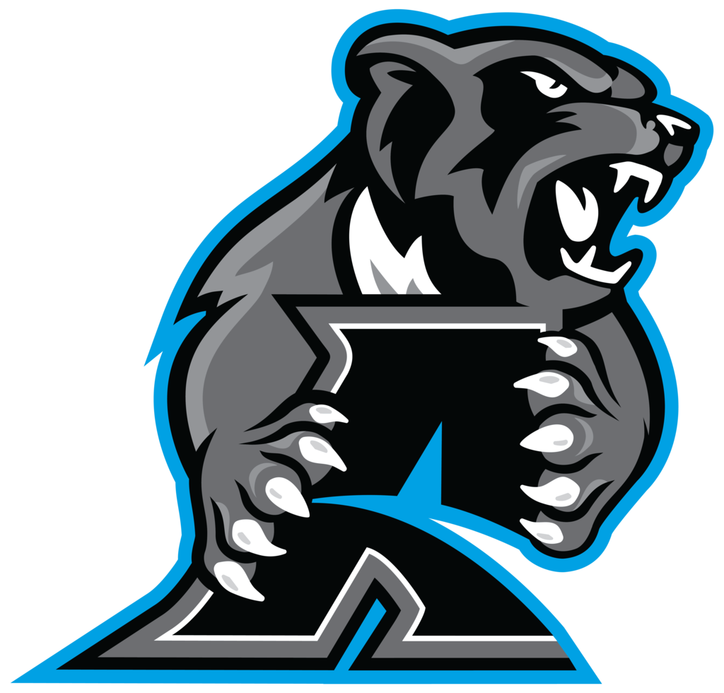 Wolverine A - Black White Gray with Blue Background