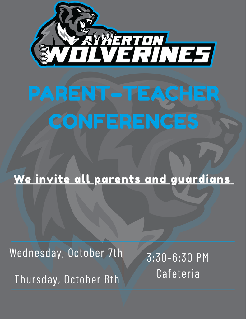 PARENT TEACHER CONFERENCES- We invite all parents and guardians. Wednesday, October 7th and Thursday October 8th  at the Jr/Sr high school from 330-630p in the cafeteria