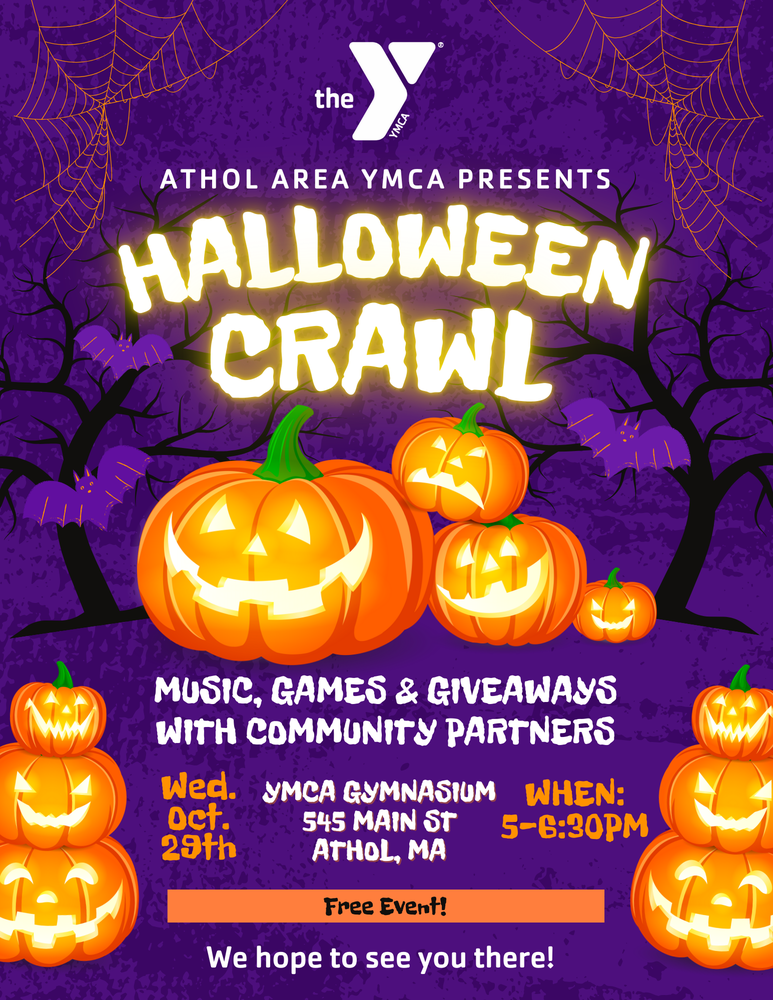 Halloween Crawl - Music, Games and Giveaways with Community Partners. October 28th from 5-8:30pm.  Free Event.