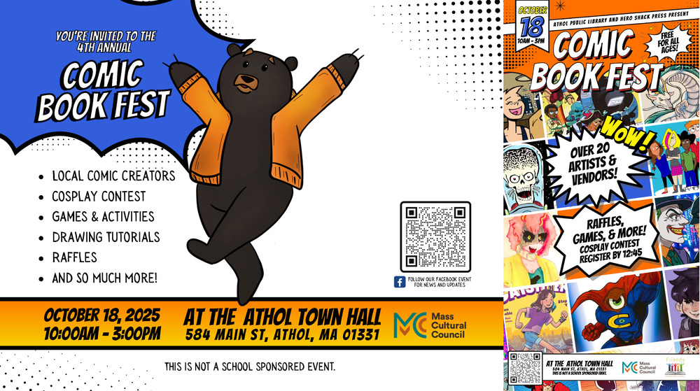 Comic Book Fest October 18, 2025 from 10am-3pm