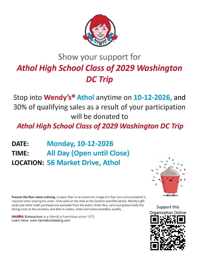 AHS DC Wendys october Flyer