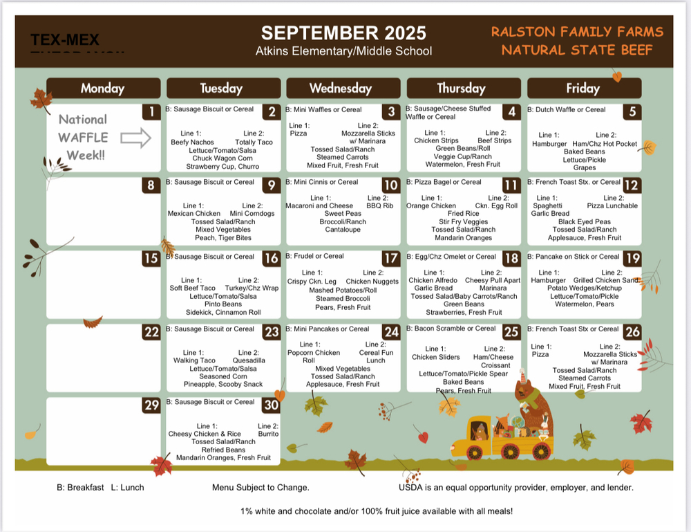September Menu