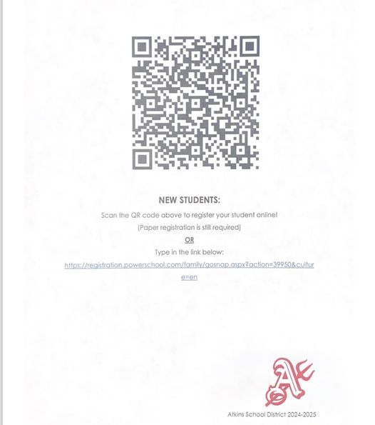 Registration For 2024 25 Atkins School District