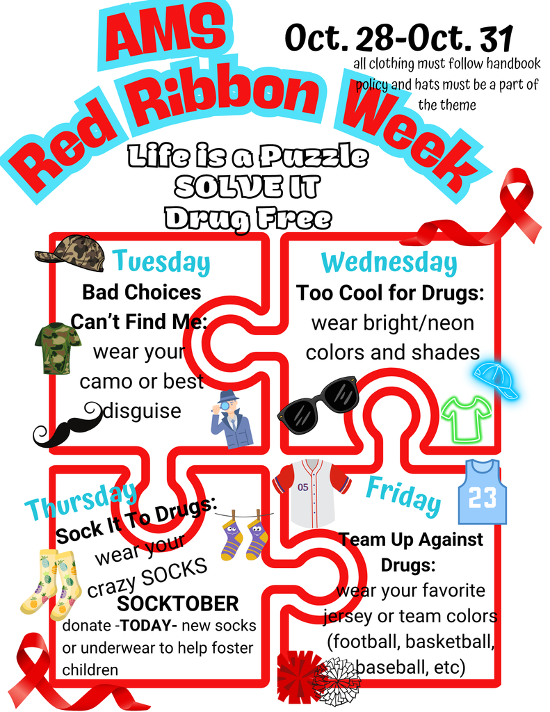 Red Ribbon Week is here! Oct. 28-31