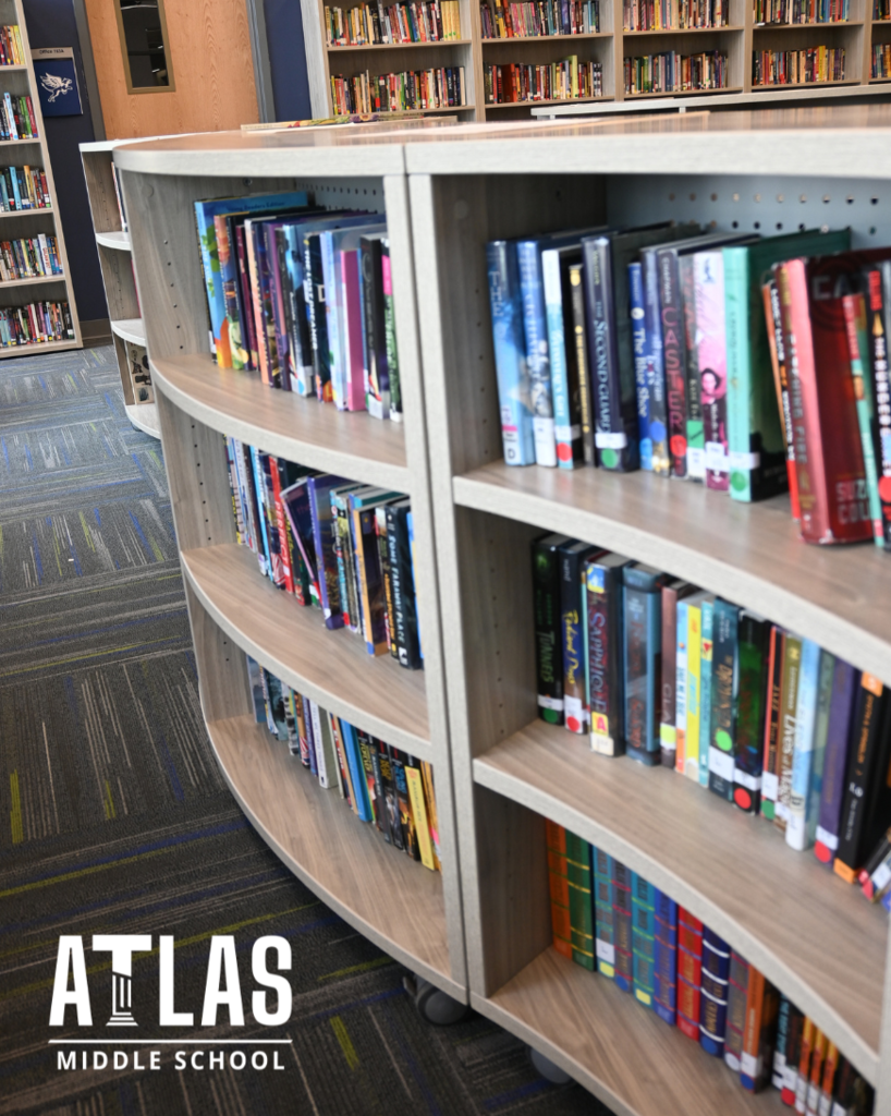 books on shelves