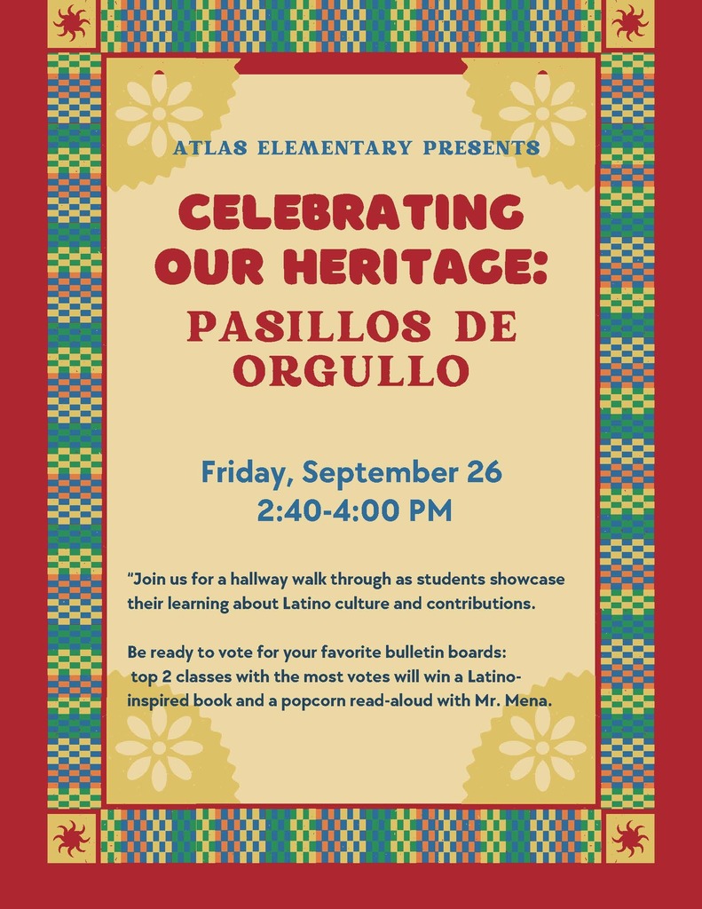 Caption: Hispanic Heritage Hallway Pride Friday, Sept 26 240-4pm