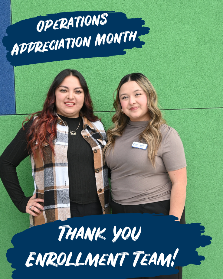 two women smile, thank you enrollment team!