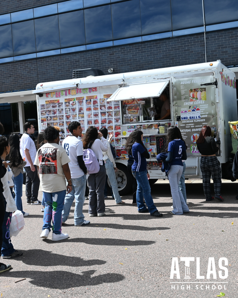 food truck and students