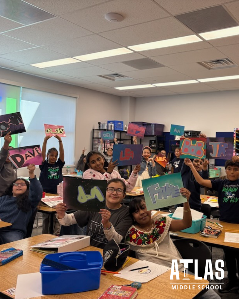 student uses spray paint