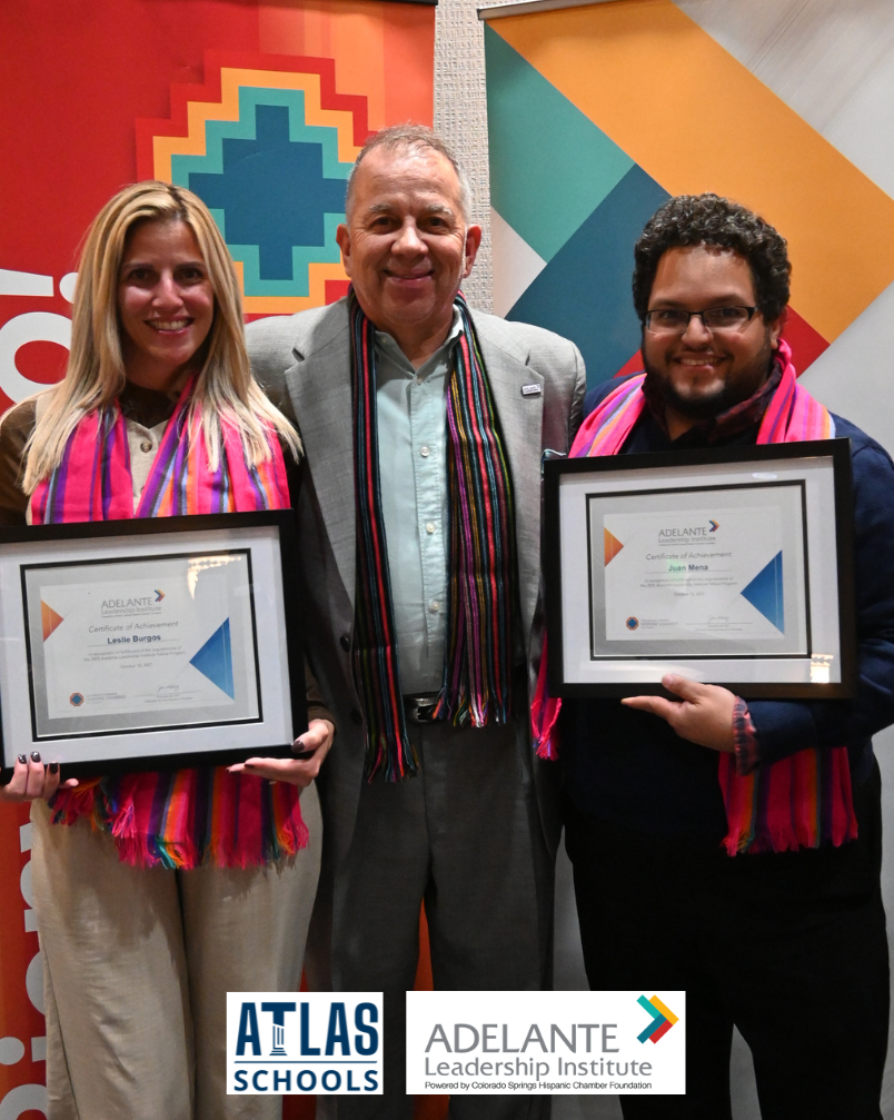 Leslie, Juan and Joe Aldaz pose with their certificates