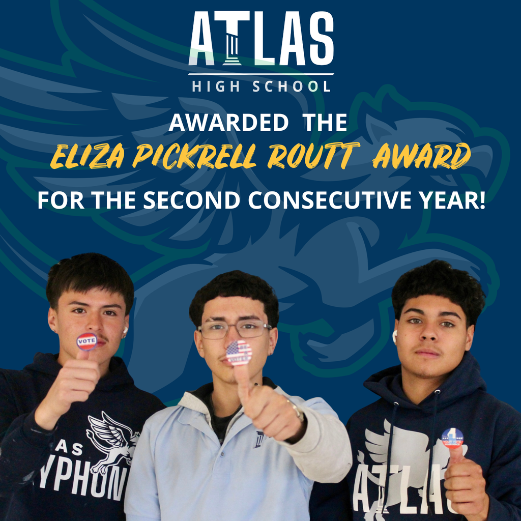 Atlas high school awarded eliza pickrell routt award for the second consecutive year!