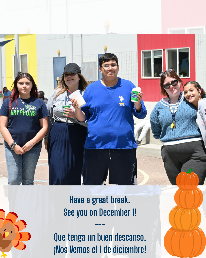 students and teachers smile