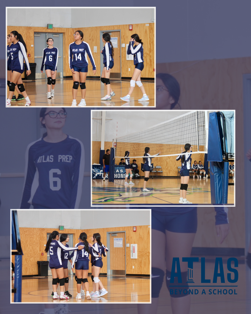 students and staff play volleyball