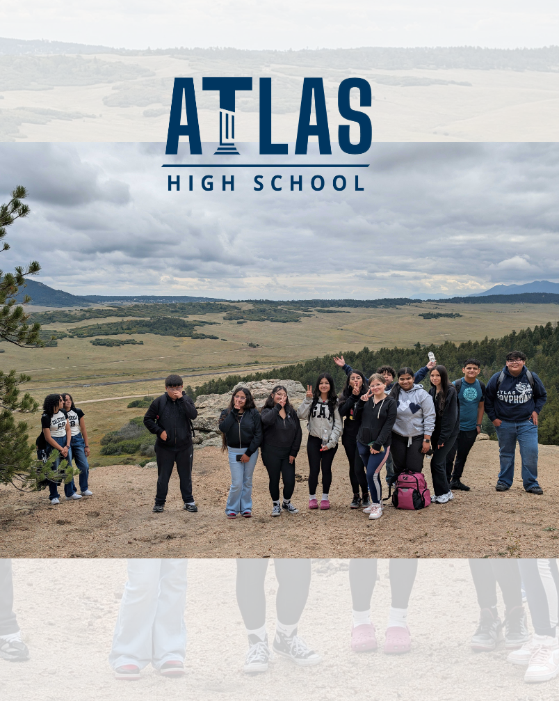 students smile on hike