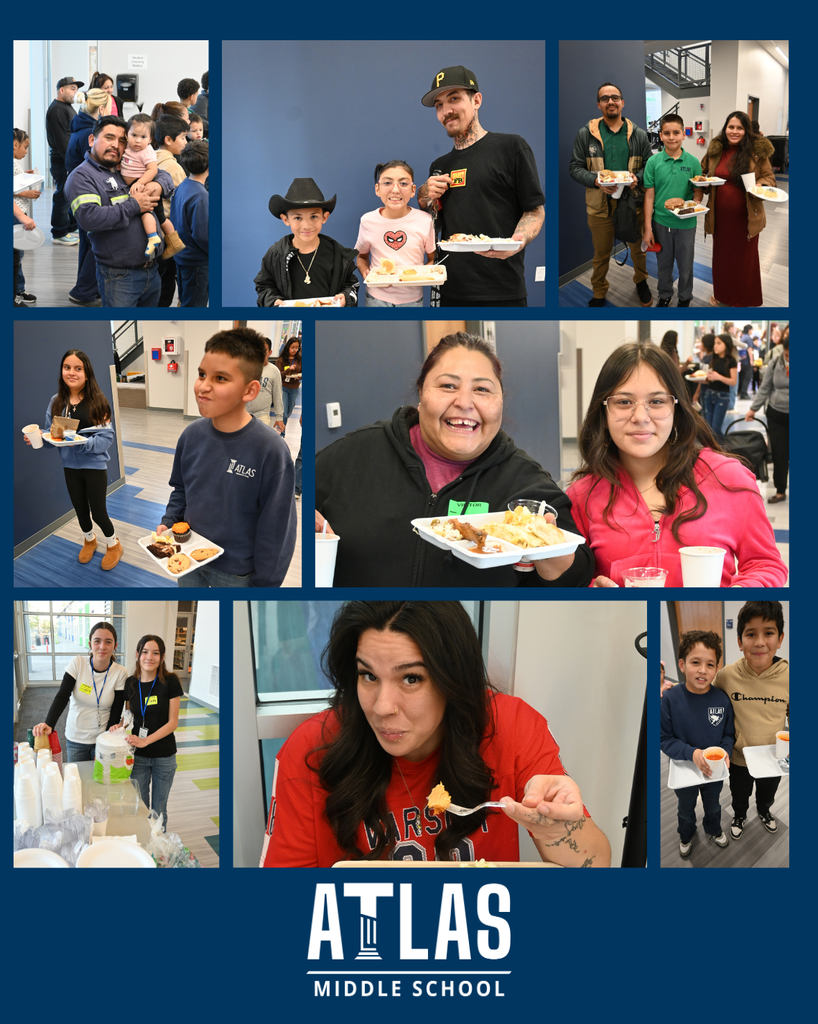 families enjoy the potluck