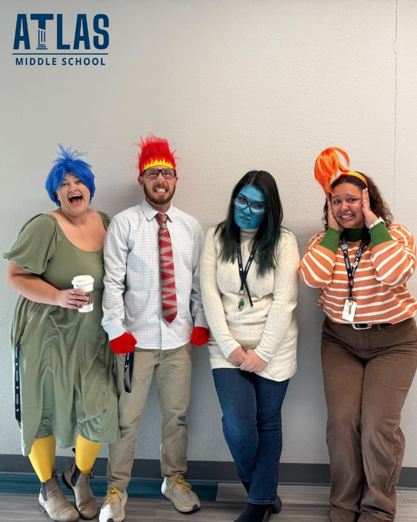 staff smile in costumes